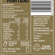 Kiwi Gold Back Label